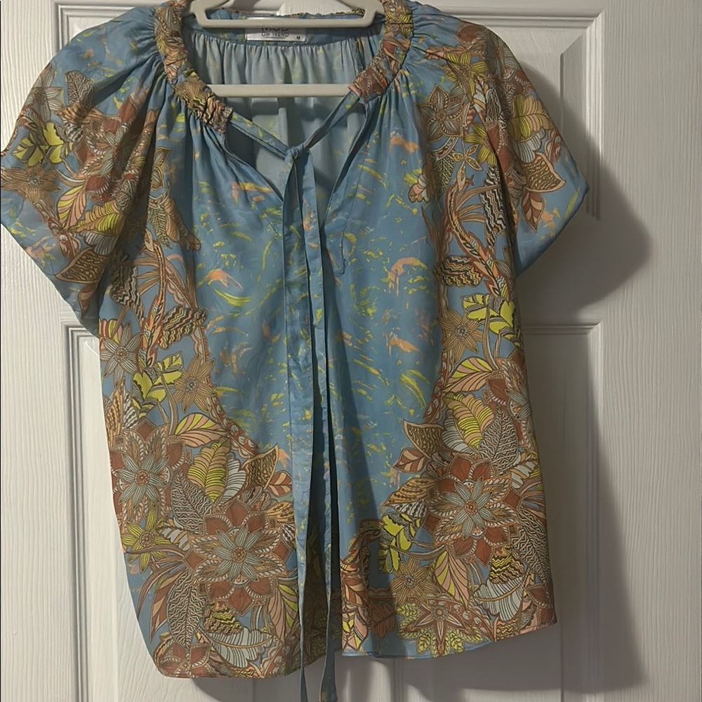 Floral Blue Women's Top